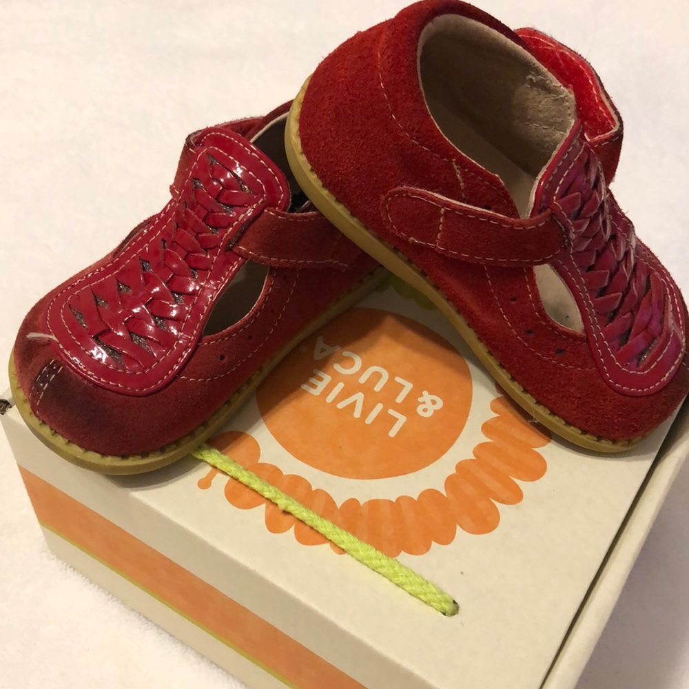Livi and Luca red suede shoes